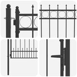 Fence Gate HORST Steel Black Lockable 42034070