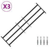 Security Grille for Windows with 3 Crossbars 3 pcs 93-174 cm 42031287