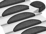 Stair Mat Set of 30 Anthracite 100% PP tufted 56x17 cm Non-slip 3365733