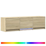 TV Cabinet with LED Sonoma Oak 140 x 34 x 40 cm Engineered Wood 3418712