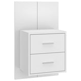 Bed Headboard with Cabinets White Engineered Wood 3115708
