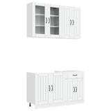 Kitchen Unit LUCCA 4 pcs White Engineered Wood 3438315