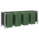 Garbage Bin Fence Grey 315 x 85 x 115 cm Aluminium and WPC 3429269