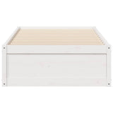 Bed Frame without Mattress White 100x200 cm Solid Wood Pine 846829