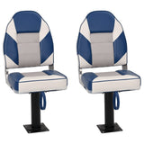 4 Piece Foldable Boat Seat Set High Backrest 3284332