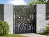 Garden Gate Black 100x150 cm Steel Trace Design 4100981