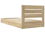 Storage Bed with Drawer Sonoma Oak 70 x 190 cm Engineered Wood 3411934
