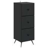 Drawer Cabinet Black 33 x 34.5 x 90 cm Engineered Wood 895536