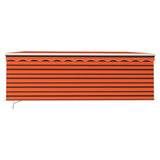 Manual Retractable Awning with Blind&LED 4x3m Orange&Brown 3069305