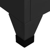Locker Cabinet Black 38x45x180 cm Steel 339782