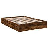 Bed Frame with Drawers without Mattress Smoked Oak 150x200 cm King Size 3280654