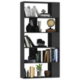 Book Cabinet/Room Divider Black 80x24x159 cm Engineered Wood 800100