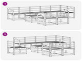 Outdoor Sofa Set 9 pcs White Solid Acacia Wood 3387853