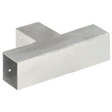 Post Connectors 4 pcs T Shape Galvanised Metal 71x71 mm 145456