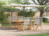 Garden Dining Set Folding 5 pcs Grey Solid Acacia Wood 3375732