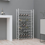 ZNTS Wine Rack for 72 Bottles White Metal 340912