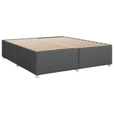 ZNTS Bed Frame without Mattress Dark Grey Super King Fabric 3284768