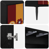 Sideboard ESSEN Black Oak 102 x 33 x 76 cm Engineered Wood 8006982