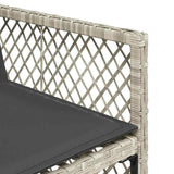 13 Piece Garden Dining Set with Cushions Light Grey Poly Rattan 3210767