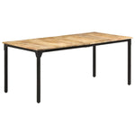 ZNTS Dining Table 180x90x76 cm Rough Mango Wood 321975