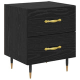 Bedside Cabinet Black Oak 40 x 35 x 47.5 cm Engineered Wood 881981