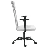 Office Chair White Mesh Fabric and Faux Leather 353025