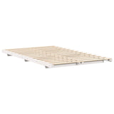 Bed Frame White 120 x 190 cm Solid Pine Wood 873083