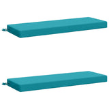 2-Piece Bench Cushions SOEST 2 pcs 100% Polyester Turquoise 949657