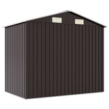 Garden Shed Brown 205x129x183 cm Galvanised Steel 46300