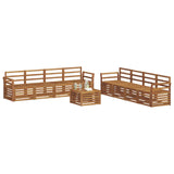 Sofa Sets 9 pcs Natural Solid Acacia Wood 3374569