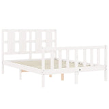 Bed Frame without Mattress White 120x200 cm Solid Wood Pine 3192227