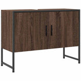 Bathroom Sink Cabinet Brown Oak 80x33x60 cm Engineered Wood 842465
