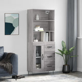 Highboard Grey Sonoma 69.5x34x180 cm Engineered Wood 3189507