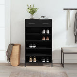 Shoe Cabinet Black 60x35x105 cm Engineered Wood 829621