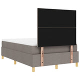 Box Spring Bed with Headboard Taupe 120 x 200 cm Fabric 3339690