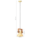 Industrial Hanging Lamp 25 W Brass Round 19 cm E27 320534