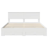 Bed Frame with Headboard White 180 x 200 cm Engineered Wood 3408229