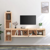 TV Cabinets 4 pcs Solid Wood Pine 3100279