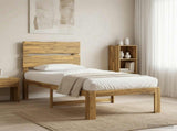 Single Bed Frame with Headboard ROSTOCK White 90 x 200 cm 903499