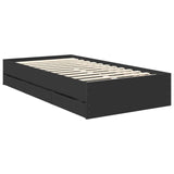 Bed Frame with Drawer Black 90 x 190 cm Engineer Wood 3412638