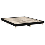 Bed Frame without Mattress Black 200x200 cm Engineered Wood 832006