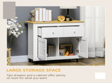 Sideboard Storage Cabinet, Modern Kitchen Cupboard with Double Doors and Drawers for Dining Room, T3398P329845
