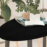 Table Top Dark Brown 100x50x4 cm Solid Wood Oak Oval 4009058