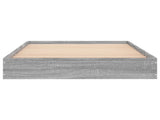 Floor Bed Frame Grey Sonoma 80 x 200 cm Engineered Wood 8009079