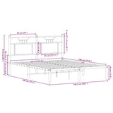 Bed Frame without Mattress Sonoma Oak 137x190 cm Engineered Wood 4106791