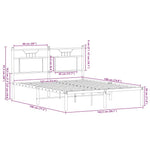 Bed Frame without Mattress Sonoma Oak 137x190 cm Engineered Wood 4106791