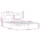 Bed Frame without Mattress Sonoma Oak 137x190 cm Engineered Wood 4106791