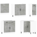 11 Piece Kitchen Cabinet Set "Kalmar" Concrete Grey Engineered Wood 3314915