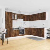 14 Piece Kitchen Cabinet Set Lucca Smoked Oak Engineered Wood 3314986