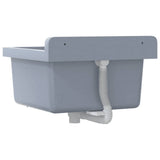 Sink Washbasin for Wall Mounting Grey 40x40x24 cm Resin 4002796